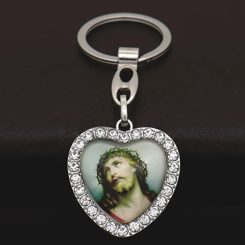 Serce jezus naszej pani święty brelok dla kobiet mężczyzn cyrkonie uchwyt na kluczyk samochodowy katolicka… Serce jezus naszej pani święty brelok dla kobiet mężczyzn cyrkonie uchwyt na kluczyk samochodowy katolicka…