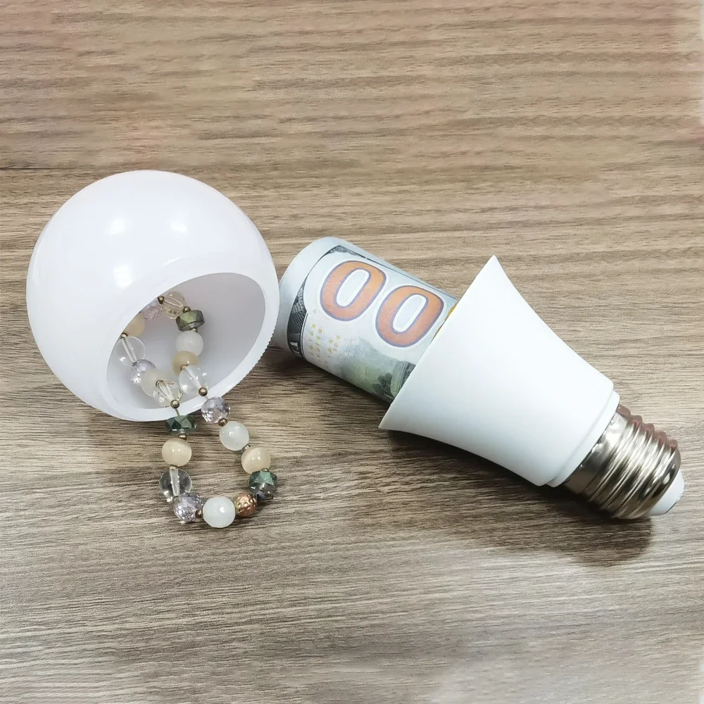 Sight Secret Light Bulb Home Diversion Stash Can Bezpieczny pojemnik Ukrywa miejsce ⁣ ⁣ ⁣ ⁣ Ukryty tajny…