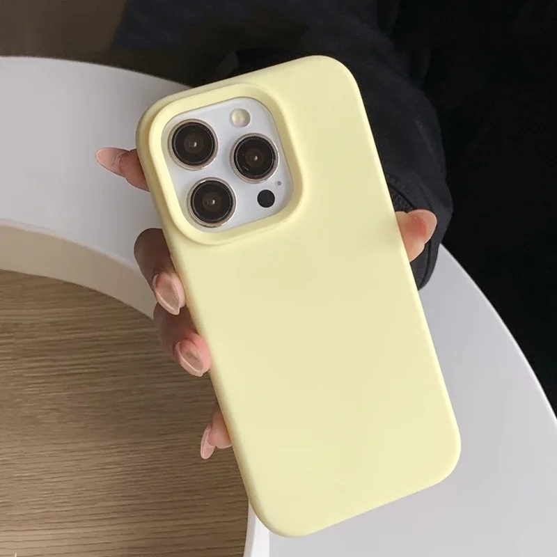 Silikonowe etui na telefon w jednolitym kolorze, inspirowane dopaminą, proste i modne, na iPhone 17 Pro 16…
