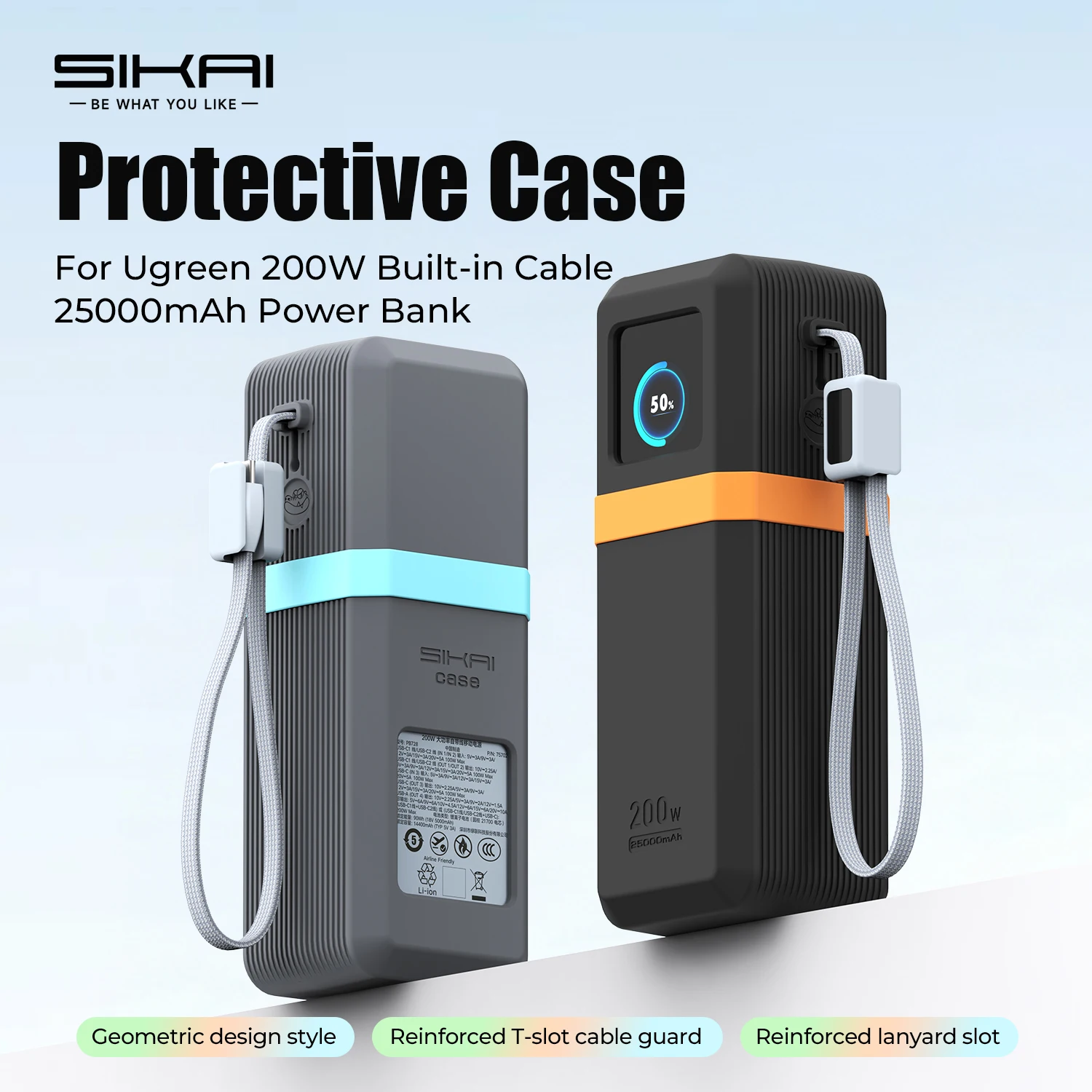 Silikonowe etui SIKAI do powerbanku UGREEN Nexode 200W PB728/722 25000mAh, podróżne, odporne na wstrząsy, z… Silikonowe etui SIKAI do powerbanku UGREEN Nexode 200W PB728/722 25000mAh, podróżne, odporne na wstrząsy, z…