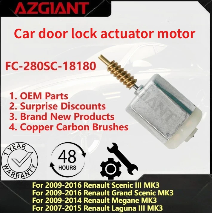 Silnik zamka drzwi AZGIANT do Renault Scenic III/Grand Scenic/Megane/Laguna III/Nissan Juke F15, fabrycznie…