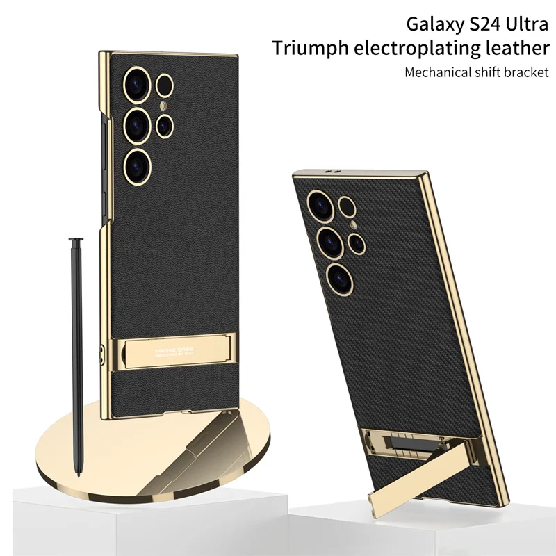 Skórzane etui z podstawką, odporne na wstrząsy, ochronne etui na tył telefonu Samsung Galaxy S26 Ultra S25 U z… Skórzane etui z podstawką, odporne na wstrząsy, ochronne etui na tył telefonu Samsung Galaxy S26 Ultra S25 U z…