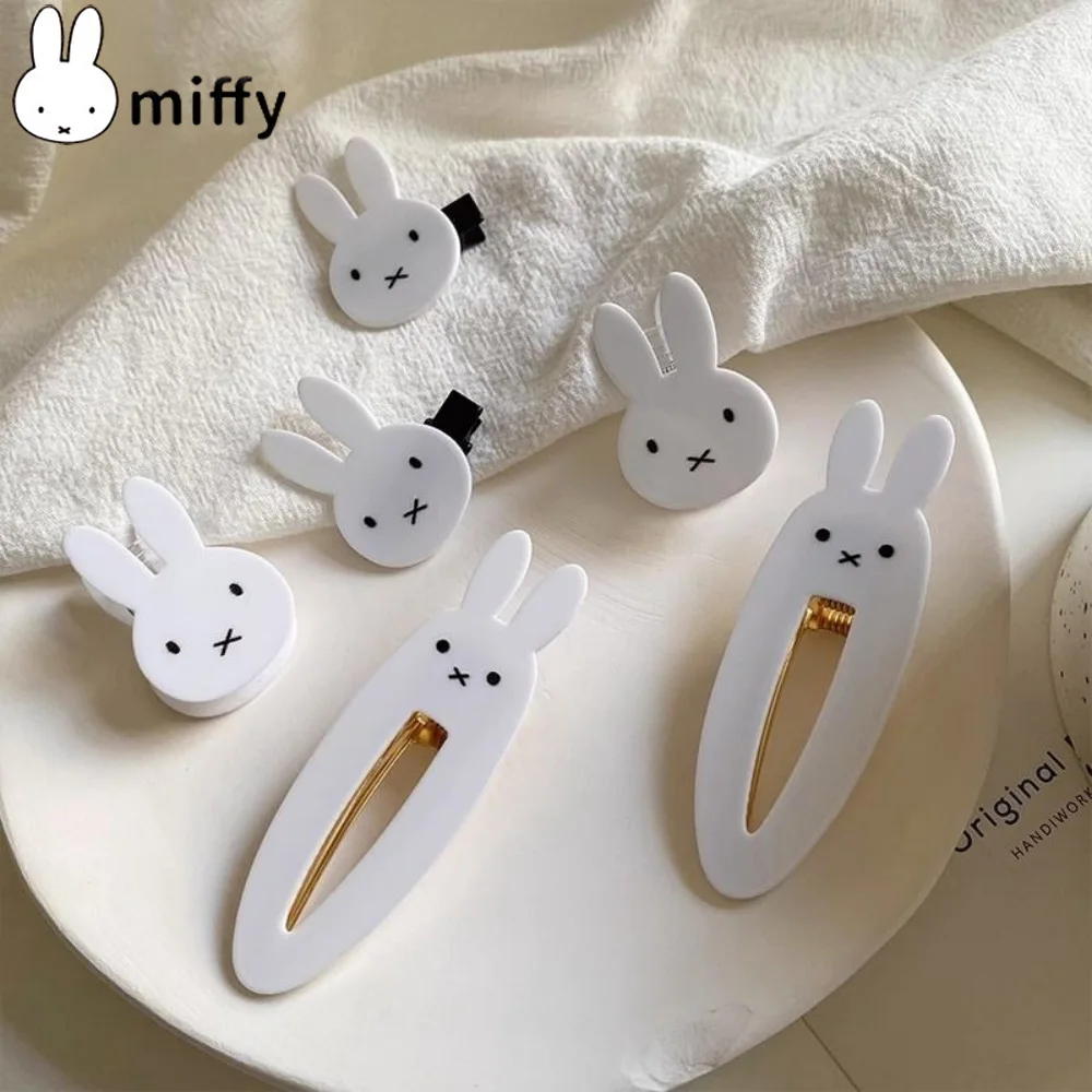 Śliczne Miffy Kawaii Ins ozdoba do włosów klip księżniczka grzywka klipy słodki fajny królik Y2K osobowość… Śliczne Miffy Kawaii Ins ozdoba do włosów klip księżniczka grzywka klipy słodki fajny królik Y2K osobowość…