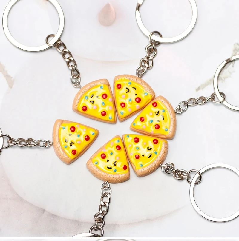 Śliczny brelok do pizzy dla kobiet Student Kawaii Pizza wisiorek breloczek plecak akcesoria samochodowe dla… Śliczny brelok do pizzy dla kobiet Student Kawaii Pizza wisiorek breloczek plecak akcesoria samochodowe dla…