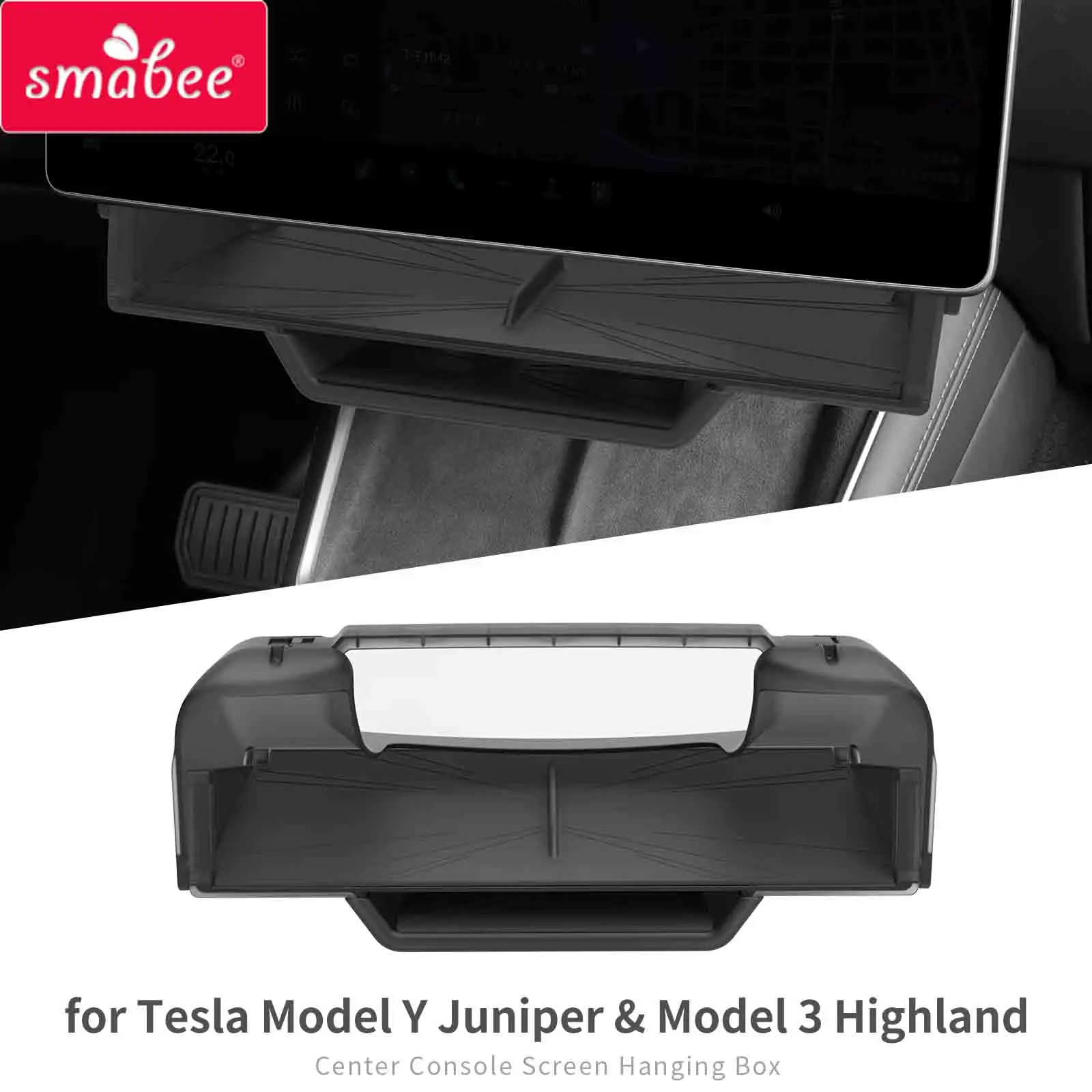 Smabee Schowek samochodowy do Tesli Model YL/Y Juniper/Model 3 Highland 2025 2026, ukryty schowek pod ekranem… Smabee Schowek samochodowy do Tesli Model YL/Y Juniper/Model 3 Highland 2025 2026, ukryty schowek pod ekranem…