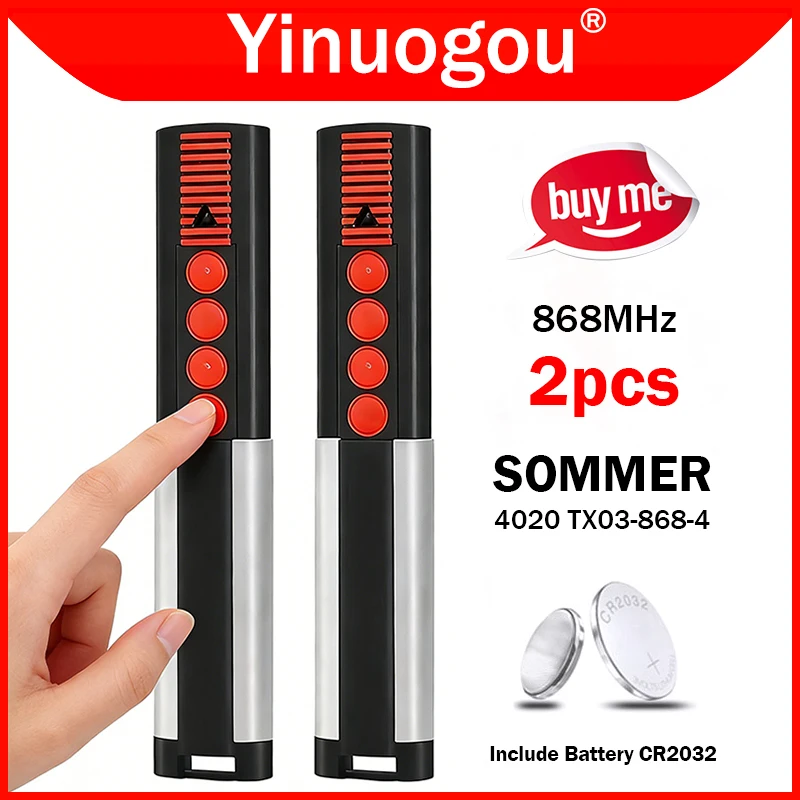 SOMMER 868MHz 4020 TX03-868-4 4026 TX03-868-2 Zamiennik pilota garażowego Urządzenie do otwierania drzwi… SOMMER 868MHz 4020 TX03-868-4 4026 TX03-868-2 Zamiennik pilota garażowego Urządzenie do otwierania drzwi…