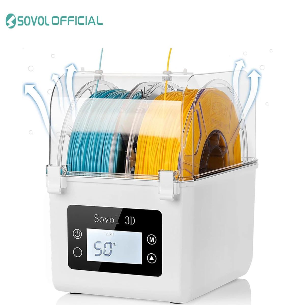 Sovol 2 rolki odwadniacza filamentów Uchwyt szpuli Filamenty Dry Box dla 1,75 mm, 2,85 mm ABS PLA PETG TPU FDM… Sovol 2 rolki odwadniacza filamentów Uchwyt szpuli Filamenty Dry Box dla 1,75 mm, 2,85 mm ABS PLA PETG TPU FDM…