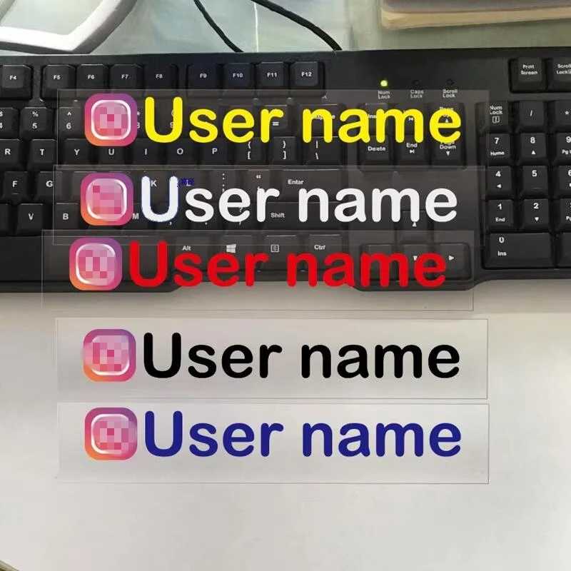 Spersonalizowany niestandardowy tekst dla nazwy użytkownika Instagram Wodoodporne naklejki samochodowe i…