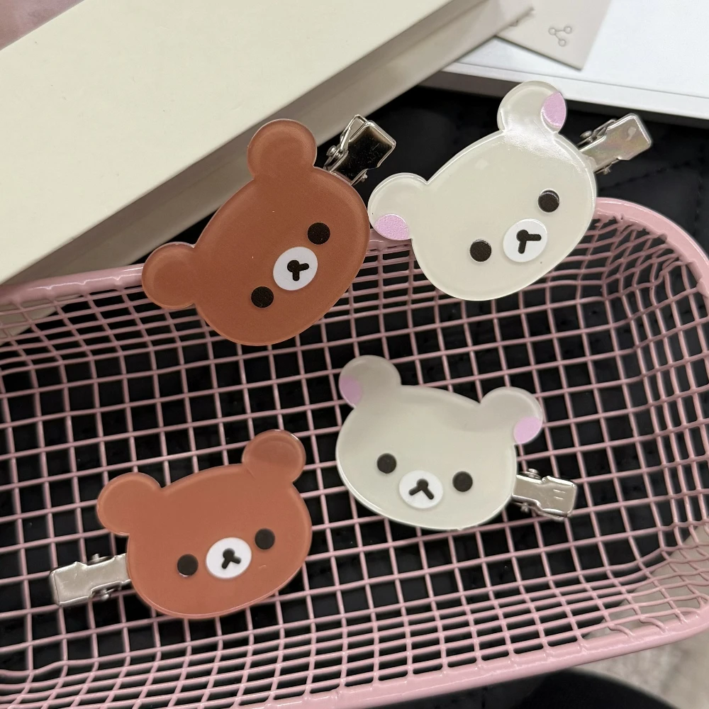 Spinki do włosów Rilakkuma Korilakkuma Anime Niedźwiedź Głowa Śliczne Wsuwki i Klipsy Ozdoby do Włosów Kawaii… Spinki do włosów Rilakkuma Korilakkuma Anime Niedźwiedź Głowa Śliczne Wsuwki i Klipsy Ozdoby do Włosów Kawaii…