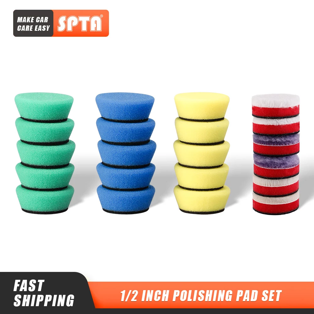SPTA Mini 1,5 cala (40 mm) / 2 cale (50 mm) Zestaw gąbek do polerowania i polerowania do bezprzewodowej… SPTA Mini 1,5 cala (40 mm) / 2 cale (50 mm) Zestaw gąbek do polerowania i polerowania do bezprzewodowej…