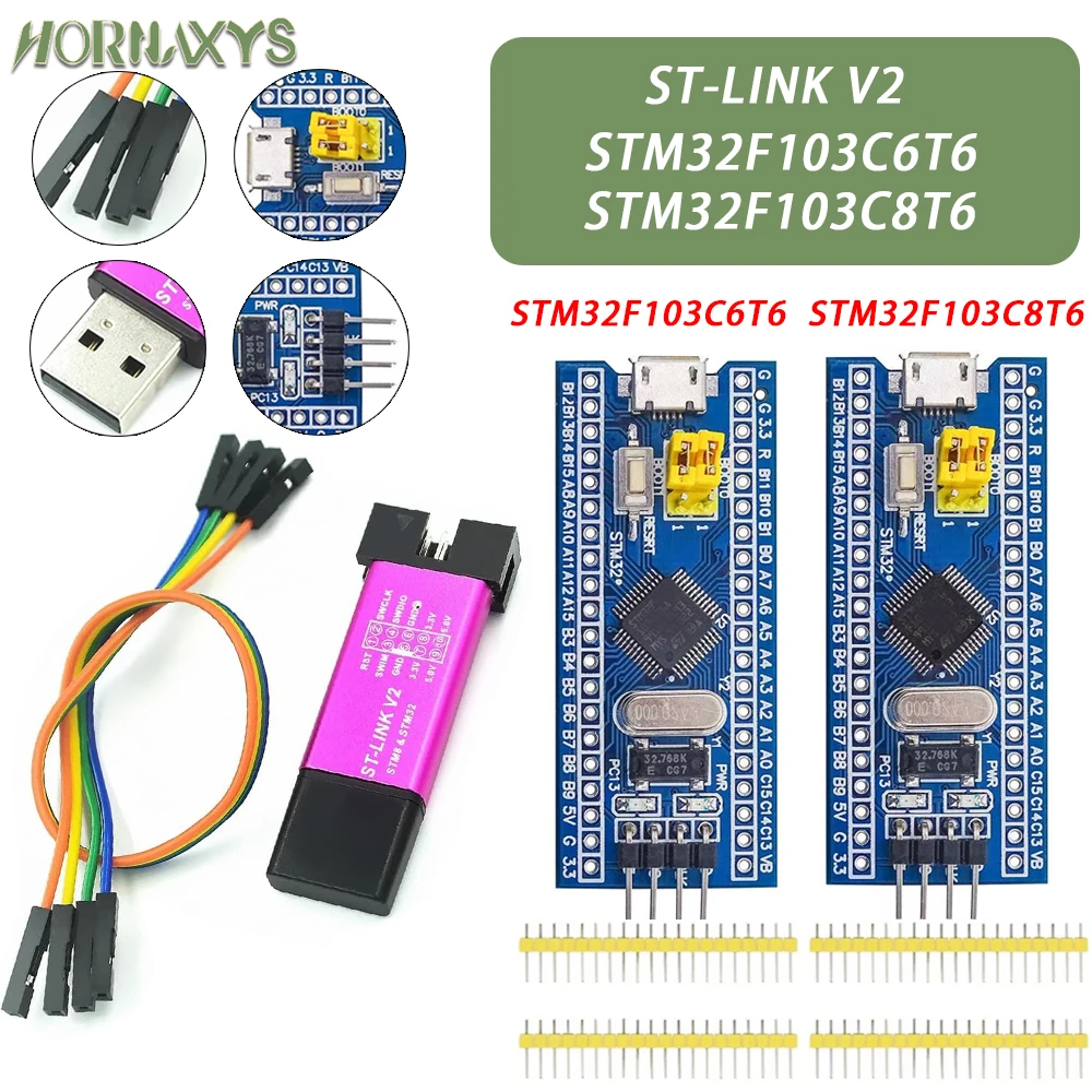 ST-LINK V2 STM32F103C6T6 STM32F103C8T6 ARM STM32 Minimalny Moduł Systemowy do Rozwoju dla Arduino ST-LINK V2 STM32F103C6T6 STM32F103C8T6 ARM STM32 Minimalny Moduł Systemowy do Rozwoju dla Arduino