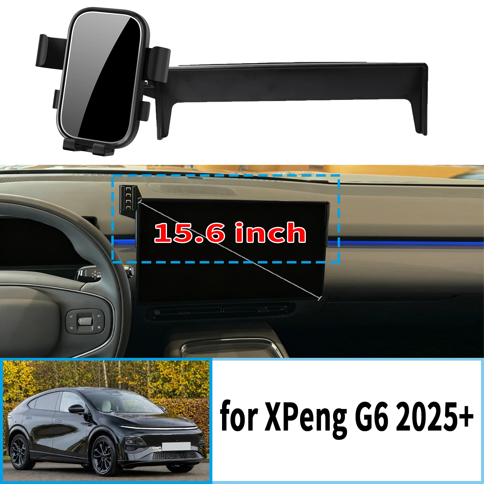 Stabilny uchwyt na telefon z klipsem do XPeng G6 2025 2026 2027 ​ ​ Baza do montażu ekranu bez wibracji ​…