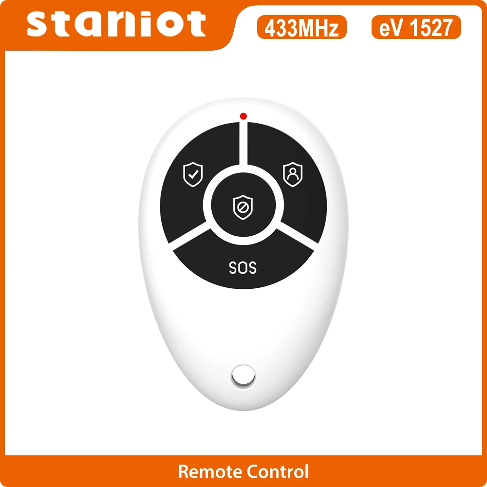 Staniot 433MHz Wysokiej Jakości Przenośny 4-przyciskowy Pilot Bezprzewodowy do Systemu Alarmowego WIFI GSM do… Staniot 433MHz Wysokiej Jakości Przenośny 4-przyciskowy Pilot Bezprzewodowy do Systemu Alarmowego WIFI GSM do…
