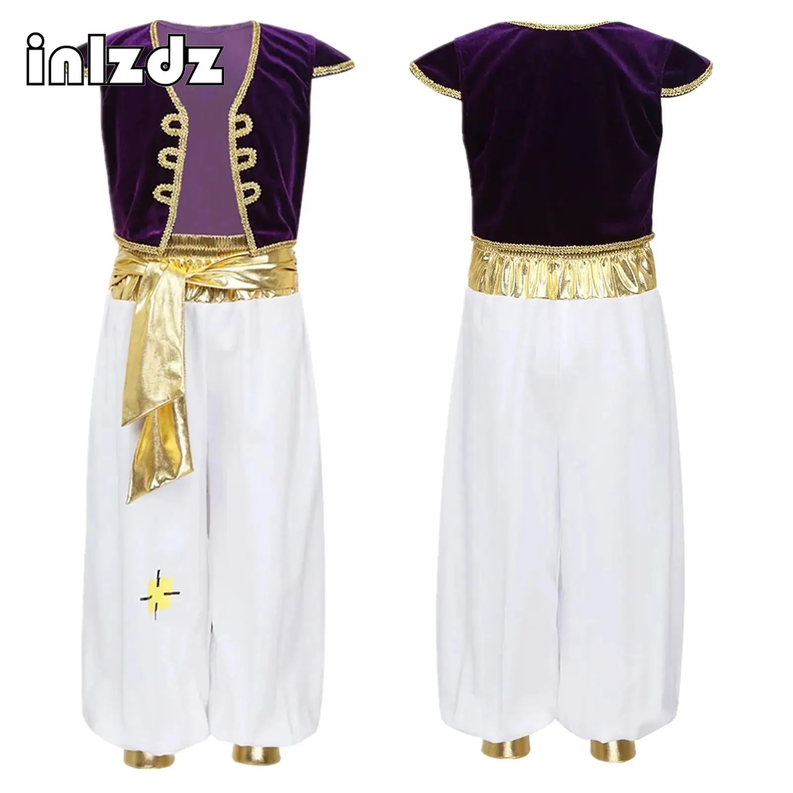 Strój Męski Mityczny Książę Arabski Karnawałowy Cosplay Halloween Party Arabski Książę Przebranie Kamizelka +… Strój Męski Mityczny Książę Arabski Karnawałowy Cosplay Halloween Party Arabski Książę Przebranie Kamizelka +…