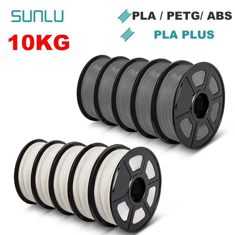 SUNLU 10KG Filament 3D PLA/PLA PLUS/PETG/Easy ABS Filamnet 1,75 mm 10 rolek 1KG schludnie nawijany Filament do… SUNLU 10KG Filament 3D PLA/PLA PLUS/PETG/Easy ABS Filamnet 1,75 mm 10 rolek 1KG schludnie nawijany Filament do…