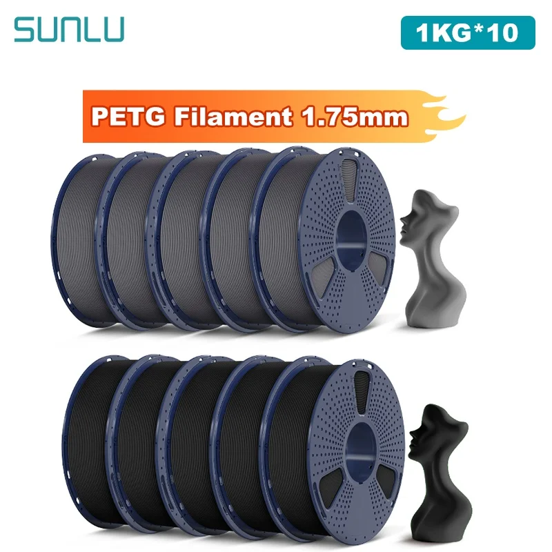 SUNLU 10KG PETG /Przezroczysty Filament do Drukarki 3D 1.75mm 1000g Szpula (2.2lbs) Czysto Układany Bez Węzłów… SUNLU 10KG PETG /Przezroczysty Filament do Drukarki 3D 1.75mm 1000g Szpula (2.2lbs) Czysto Układany Bez Węzłów…