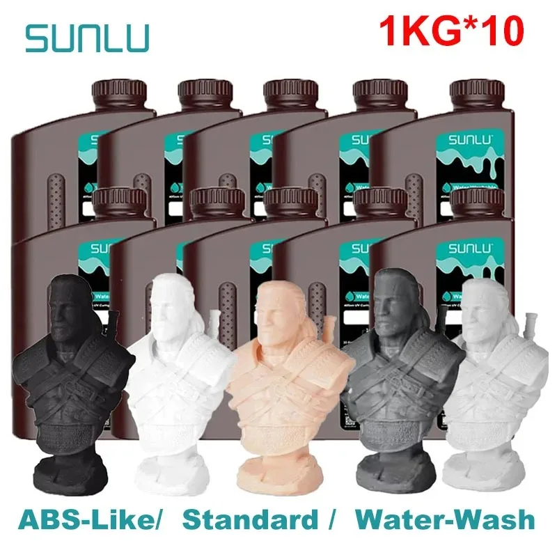 SUNLU 10KG Żywica 3D typu ABS-Like/Standard/Water-Wash 405nm UV do większości drukarek 3D SLA/DLP/LCD… SUNLU 10KG Żywica 3D typu ABS-Like/Standard/Water-Wash 405nm UV do większości drukarek 3D SLA/DLP/LCD…