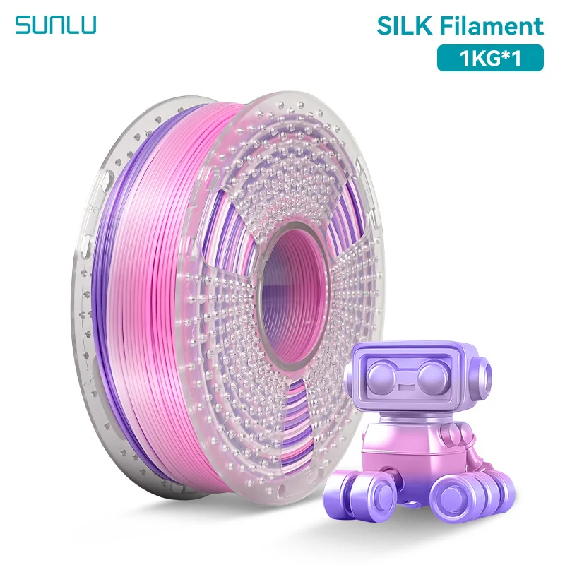 SUNLU 1KG jedwabny/podwójny/potrójny kolor/tęczowy żarnik do drukarki 3D 1,75 mm 1000g szpula (2,2 funta)…