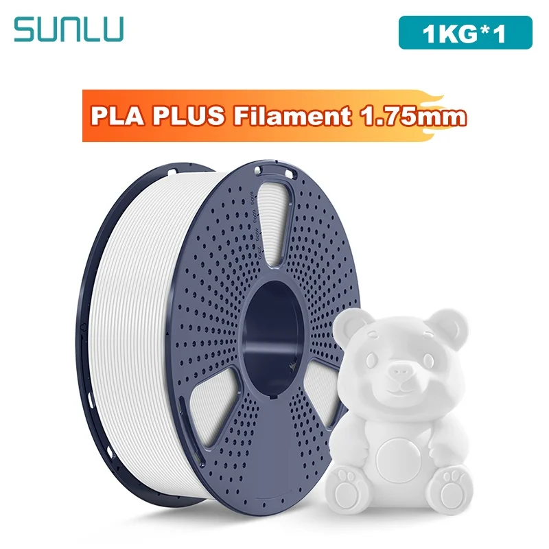 SUNLU 1KG PLA Plus / przezroczysty żarnik do drukarki 3D 1,75 mm 1000 g szpuli (2,2 funta) schludnie…