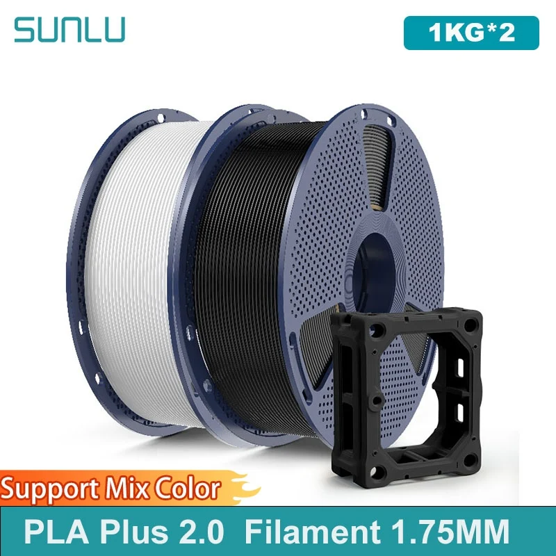 SUNLU 2KG PLA+2.0 Filament do drukarek 3D, wytrzymały i mocny PLA Plus, 1000G/rolka, 1.75mm, pasuje do… SUNLU 2KG PLA+2.0 Filament do drukarek 3D, wytrzymały i mocny PLA Plus, 1000G/rolka, 1.75mm, pasuje do…