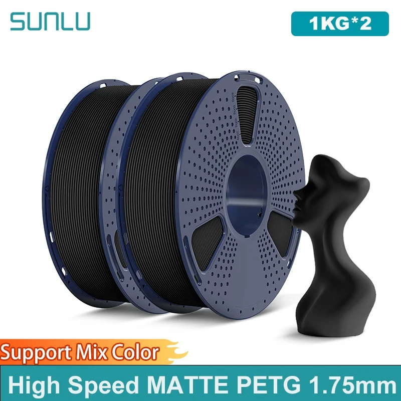 SUNLU 2KG Szybki matowy filament PETG 1,75 mm 1000 g szpuli (2,2 funta) Szybki filament drukujący pasuje do… SUNLU 2KG Szybki matowy filament PETG 1,75 mm 1000 g szpuli (2,2 funta) Szybki filament drukujący pasuje do…
