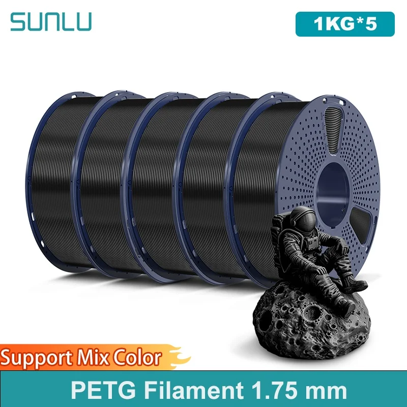 SUNLU 5KG PETG/PETG Przezroczysty Filament 1.75 ±0.02mm 1kg Szpula (2.2lbs) Wysoka Wytrzymałość Czysto… SUNLU 5KG PETG/PETG Przezroczysty Filament 1.75 ±0.02mm 1kg Szpula (2.2lbs) Wysoka Wytrzymałość Czysto…