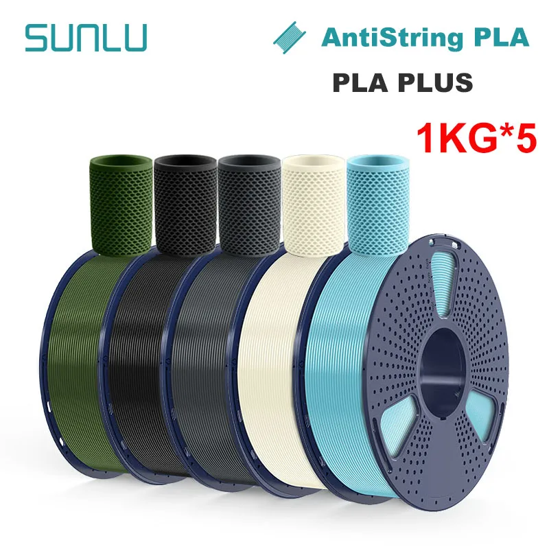 SUNLU 5KG PLA Plus/Clear/AntiString Filament 1.75mm 1kg Szpula (2.2lbs) Czyśno Zawiązany Filament Pasuje do… SUNLU 5KG PLA Plus/Clear/AntiString Filament 1.75mm 1kg Szpula (2.2lbs) Czyśno Zawiązany Filament Pasuje do…