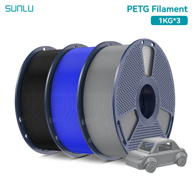 SUNLU PETG Filament 3D 1KG 3 rolki 1,75 mm +/-0,02 MM Filament do druku 3D schludno nawijany Filament… SUNLU PETG Filament 3D 1KG 3 rolki 1,75 mm +/-0,02 MM Filament do druku 3D schludno nawijany Filament…