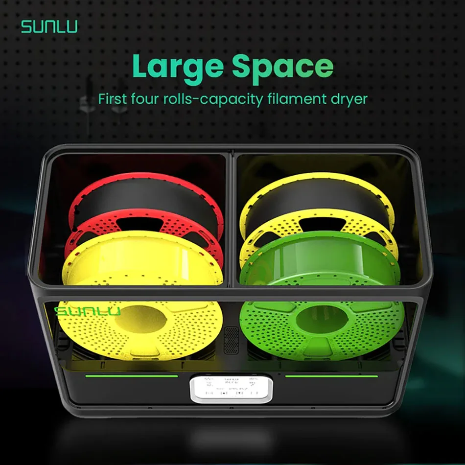 SUNLU S4 Suszarka do Filamentu 3D Wsparcie PLA PETG PLA + 4 Rolki 1KG Filament 1.75/2.85/3MM Łatwa Obsługa… SUNLU S4 Suszarka do Filamentu 3D Wsparcie PLA PETG PLA + 4 Rolki 1KG Filament 1.75/2.85/3MM Łatwa Obsługa…