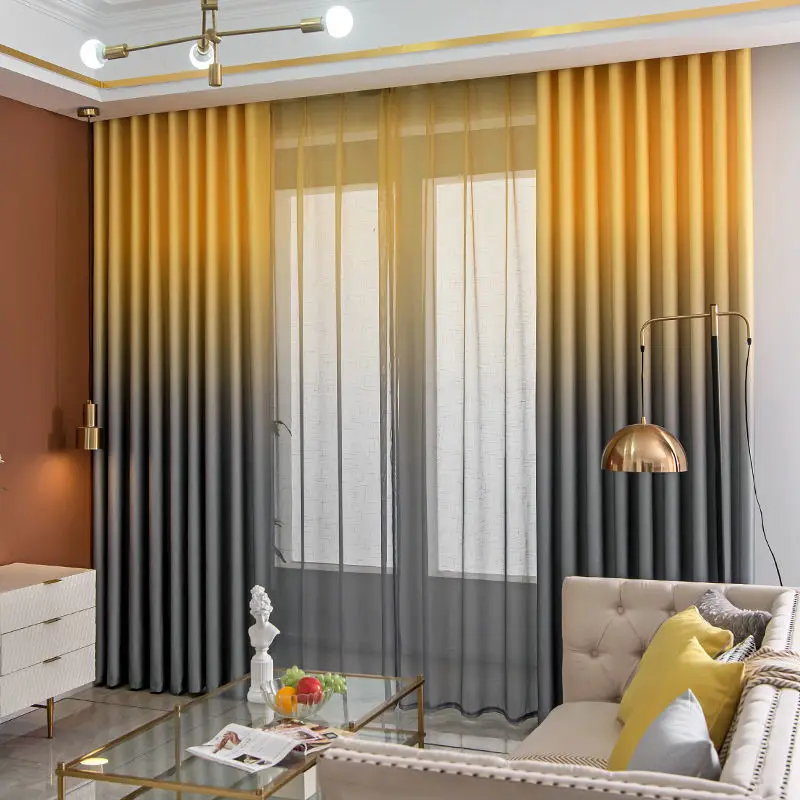 Sypialnia Zagęszczone zasłony zaciemniające Dom Salon Atmosferyczny gradient kolorów Odporna na hałas zasłona… Sypialnia Zagęszczone zasłony zaciemniające Dom Salon Atmosferyczny gradient kolorów Odporna na hałas zasłona…