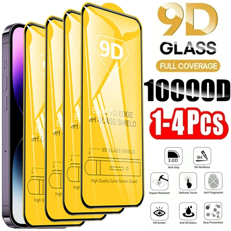 Szkła hartowane 9D na ekran do iPhone 18 17 16 Pro Max 16e 15 14 13 12 11, szkło ochronne do iPhone X XR XS 7…