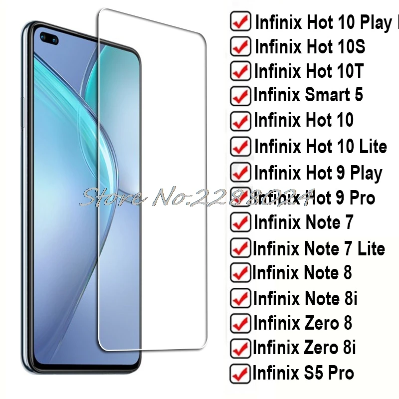 Szkło hartowane dla Infinix Hot 10 9 Play 10S NFC 10T Smart 5 10Lite Lite Note 8 8i 7 S4 S5 Pro Note8 Folia…