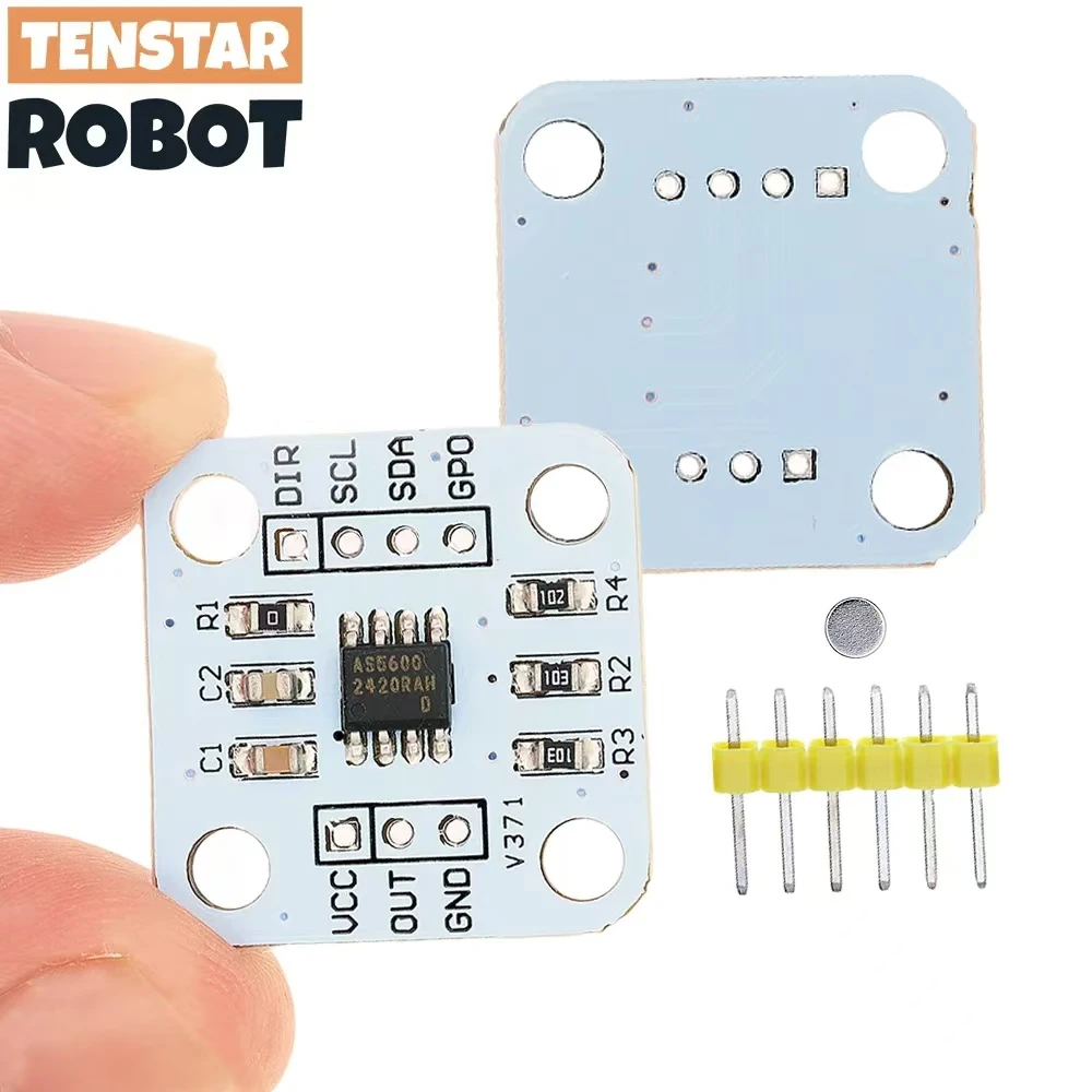 TENSTAR AS5600 Enkoder magnetyczny Moduł czujnika pomiaru kąta indukcyjnego 12-bitowa wysoka precyzja TENSTAR AS5600 Enkoder magnetyczny Moduł czujnika pomiaru kąta indukcyjnego 12-bitowa wysoka precyzja
