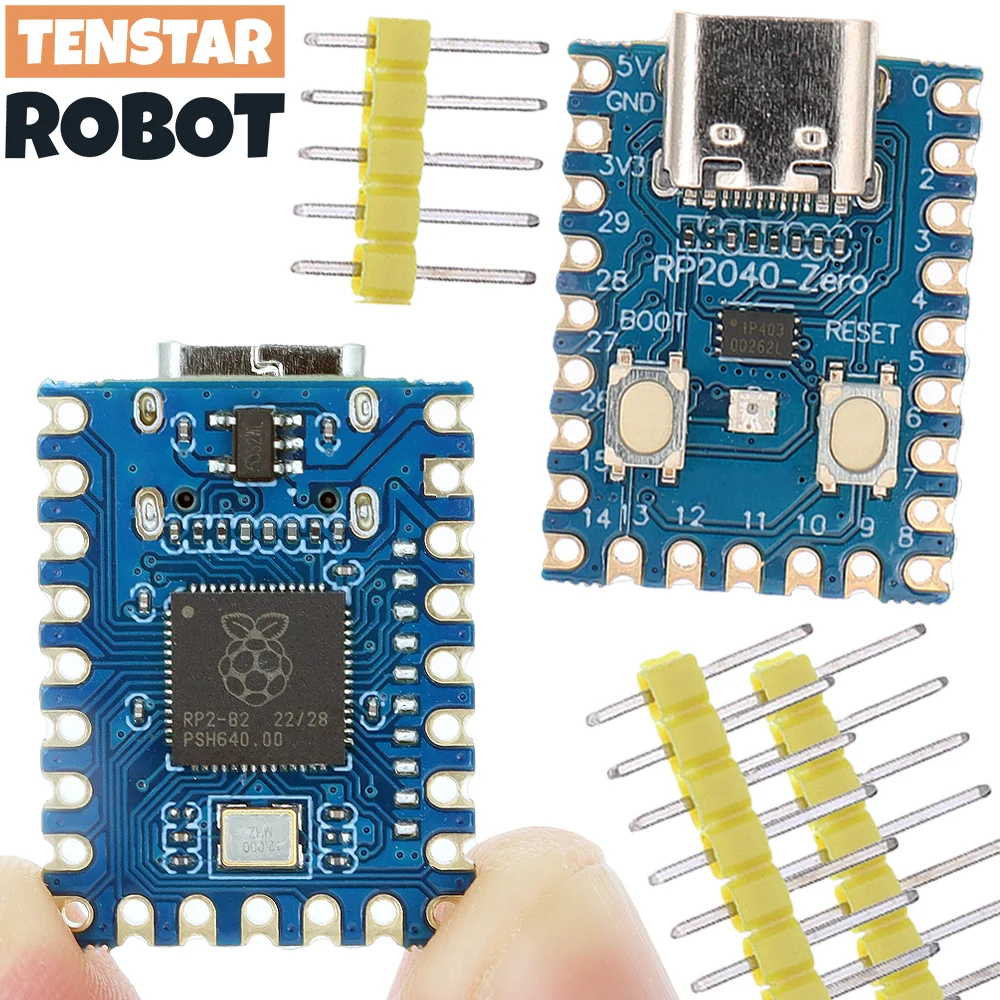 TENSTAR RP2040-Zero RP2040 dla mikrokontrolera Raspberry Pi moduł płytki rozwojowej PICO dwurdzeniowy 2MB… TENSTAR RP2040-Zero RP2040 dla mikrokontrolera Raspberry Pi moduł płytki rozwojowej PICO dwurdzeniowy 2MB…