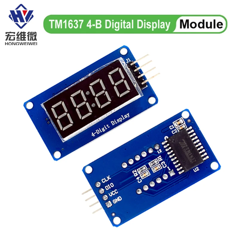 TM1637 Moduł wyświetlacza LED dla Arduino 7 segmentów 4 bity 0,36 cala czerwona anoda cyfrowa rura LED…