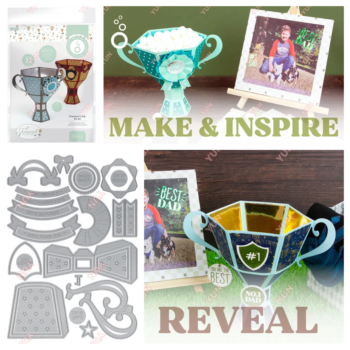 Tonic New Release Treasured Trophies Dies Cuts DIY Handmade Dies Stamps Photo Album Decorative Embossing Card…