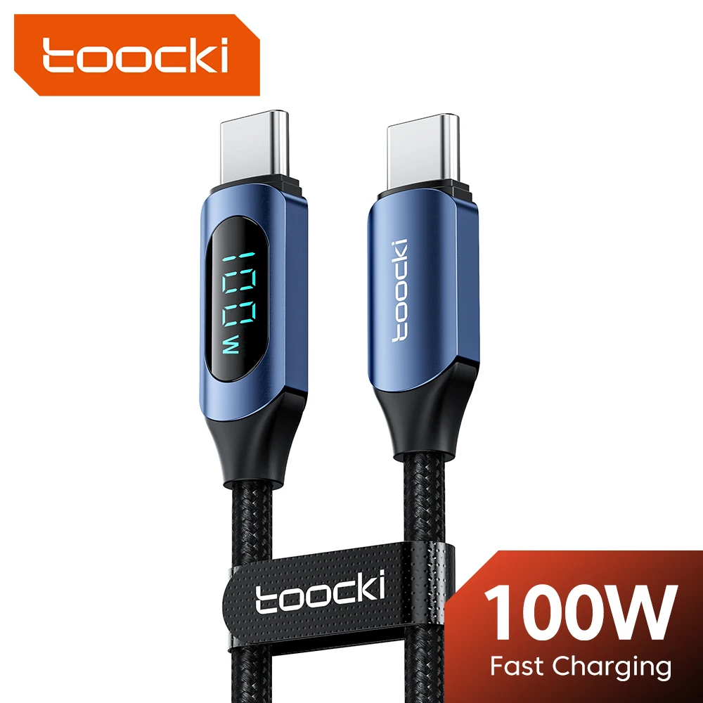 Toocki 100W Kabel typu C do typu C PD Szybkie ładowanie Ładowarka USB C do USB C Kabel do wyświetlania do… Toocki 100W Kabel typu C do typu C PD Szybkie ładowanie Ładowarka USB C do USB C Kabel do wyświetlania do…