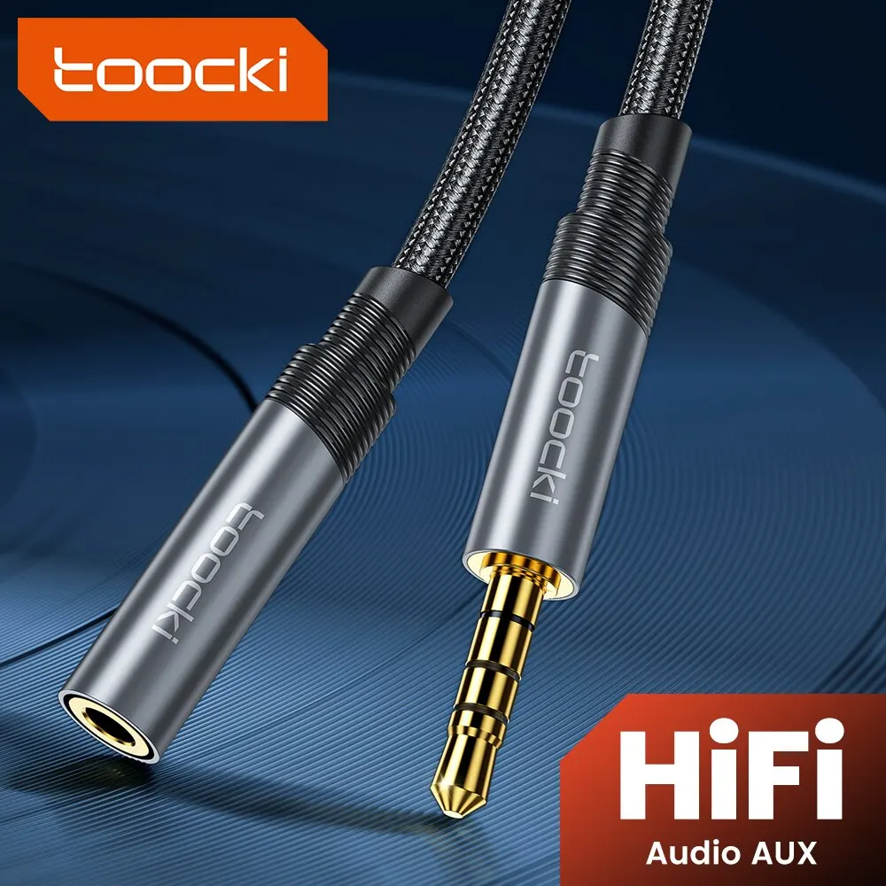 Toocki 3.5 Przedłużacz audio Jack 3,5 mm męski do żeńskiego samochodowego głośników Aux Kabel do słuchawek… Toocki 3.5 Przedłużacz audio Jack 3,5 mm męski do żeńskiego samochodowego głośników Aux Kabel do słuchawek…