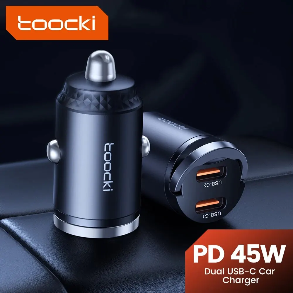 Toocki Mini PD 45W Ładowarka samochodowa Pierścień do szybkiego ładowania USB C Ładowarka do telefonu Adapter… Toocki Mini PD 45W Ładowarka samochodowa Pierścień do szybkiego ładowania USB C Ładowarka do telefonu Adapter…