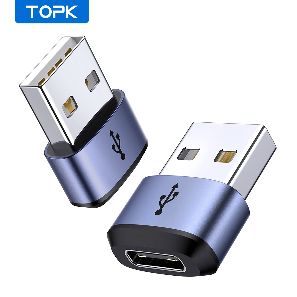 TOPK AT13 Adapter USB C na USB męski USB żeński (typ C) na USB 2.0 męski (USB-A) Szybkie ładowanie i…