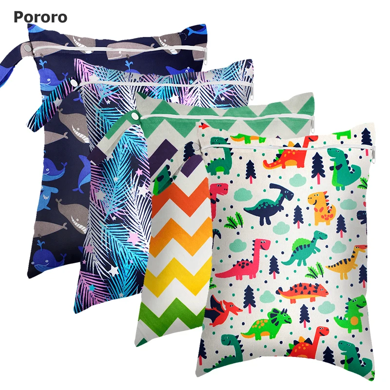 Torba dla mamy Pororo, wodoodporna torba na pieluchy, torba do przechowywania pieluch, torba na mokre rzeczy…