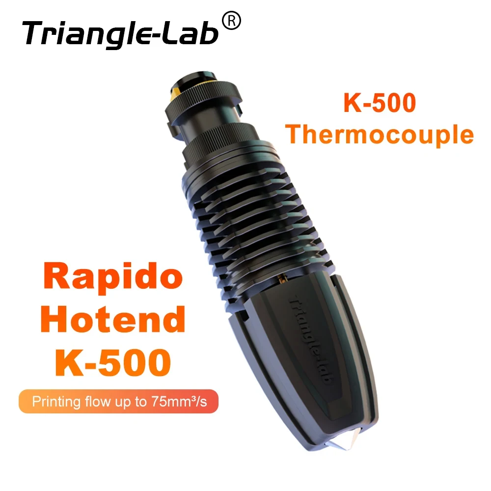 Trianglelab ® Rapido Hotend K500 Przepływ druku do 75mm³/s 115W Wysoka temperatura 350°C do ekstrudera DDB…