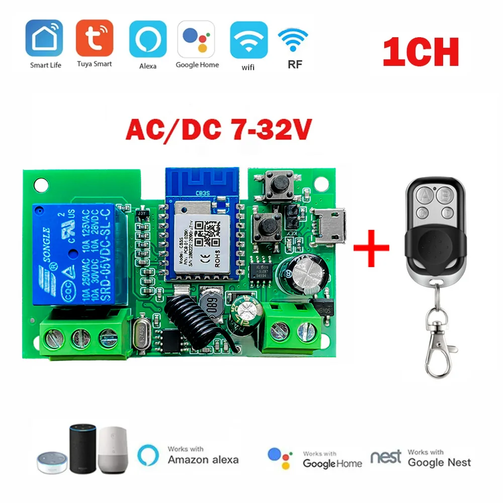 Tuya WIFI brama mechanizm otwierania drzwi garażowych inteligentny przełącznik kontroler DC 12V 24V moduł… Tuya WIFI brama mechanizm otwierania drzwi garażowych inteligentny przełącznik kontroler DC 12V 24V moduł…