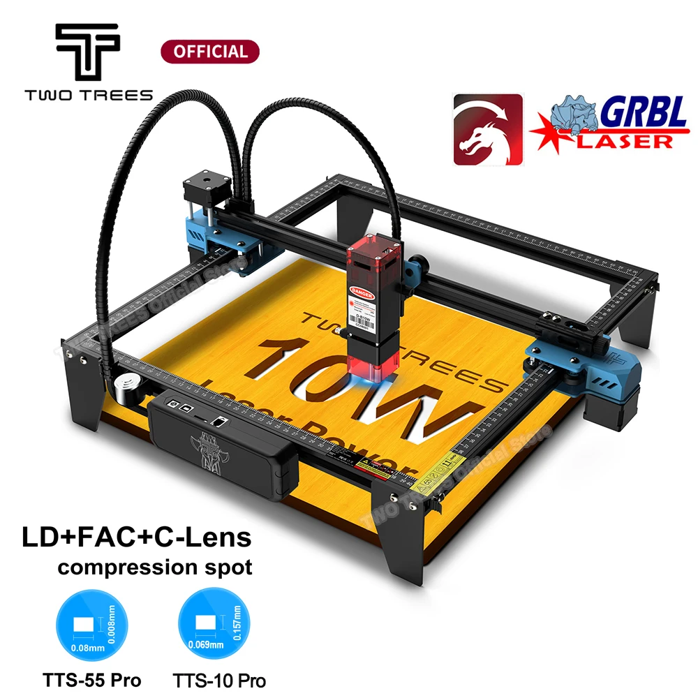 TwoTrees grawer laserowy CNC Router TTS-10/TTS-55 Pro 40W/80W metalowa maszyna do grawerowania laserowego z…