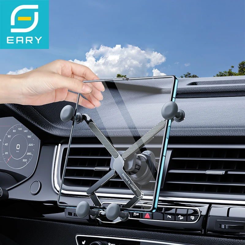 Uchwyt samochodowy na telefon Eary Carbon Alloy, super stabilny, mocowany do kratki wentylacyjnej, obrót 360…
