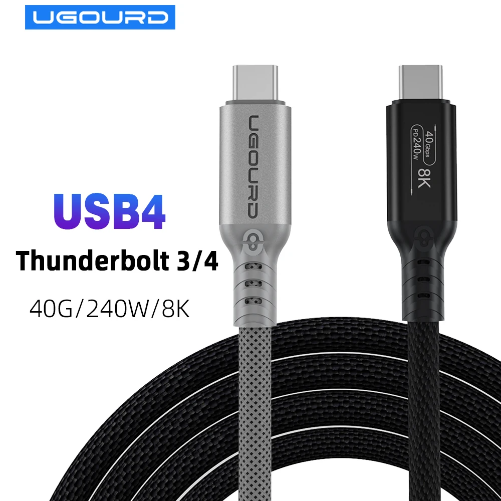 UGOURD Kabel Thunderbolt 4 USB4 40Gbps Thunderbolt3 0.2m-2m 3m Kabel USB-C do szybkiego ładowania 240W… UGOURD Kabel Thunderbolt 4 USB4 40Gbps Thunderbolt3 0.2m-2m 3m Kabel USB-C do szybkiego ładowania 240W…