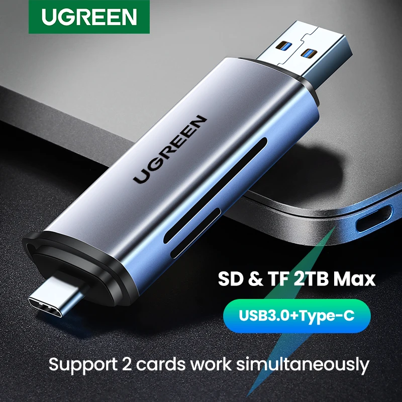 UGREEN Czytnik kart USB3.0&USB C do SD MicroSD TF Thunderbolt 3 do laptopa PC Akcesoria Inteligentny czytnik… UGREEN Czytnik kart USB3.0&USB C do SD MicroSD TF Thunderbolt 3 do laptopa PC Akcesoria Inteligentny czytnik…