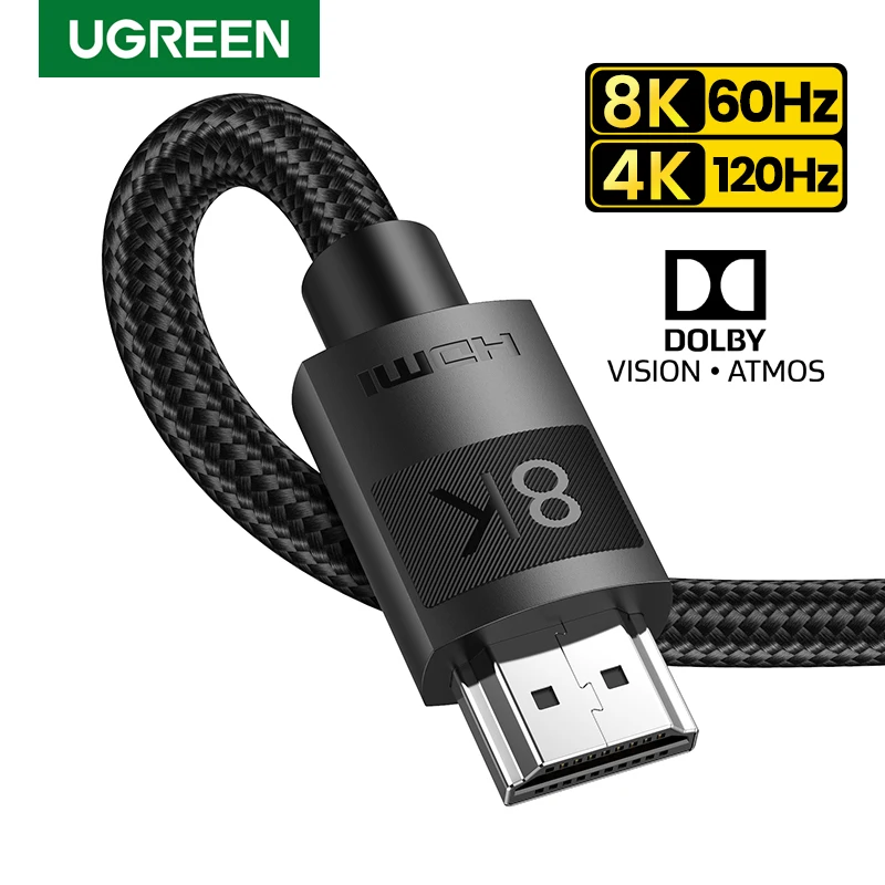 UGREEN Kabel HDMI 2.1 2.0 Ultra High-speed 4K 8K/60Hz 4K/120Hz do Xiaomi Mi Box PS5 Dolby Vision 48Gbps…