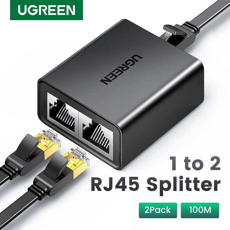 UGREEN Rozdzielacz RJ45 1 do 2 Adapter Ethernet Przedłużacz kabla sieci internetowej Łącznik złącza RJ45 do… UGREEN Rozdzielacz RJ45 1 do 2 Adapter Ethernet Przedłużacz kabla sieci internetowej Łącznik złącza RJ45 do…