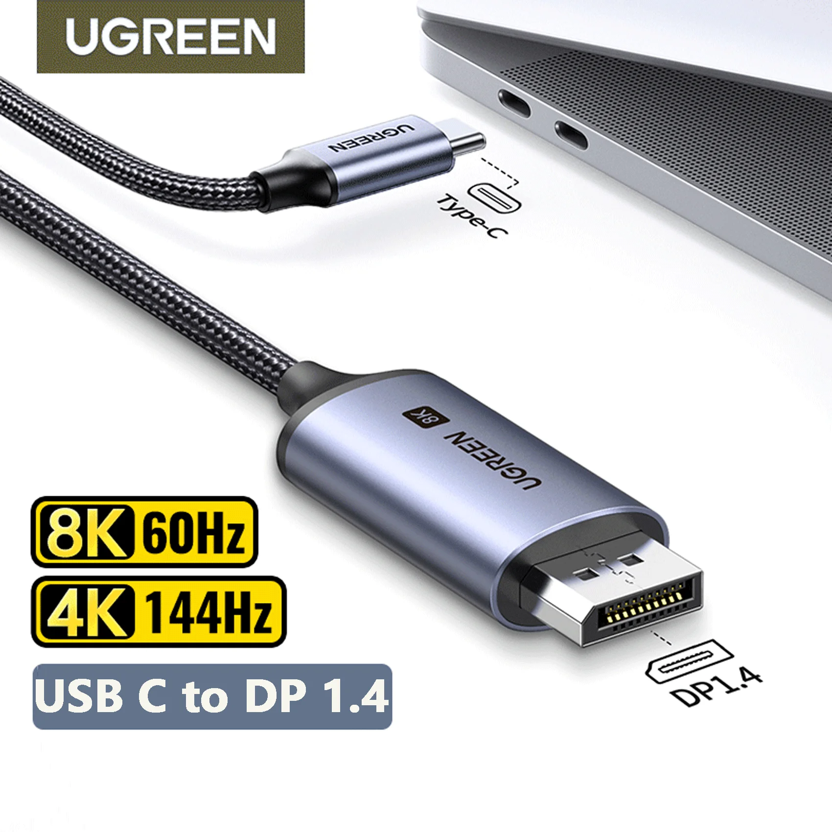 UGREEN USB C do 8K Displayport 1.4 dla iPhone 15 Macbook Pro iPad kompatybilny z Thunderbolt 3/4 USB typu od C… UGREEN USB C do 8K Displayport 1.4 dla iPhone 15 Macbook Pro iPad kompatybilny z Thunderbolt 3/4 USB typu od C…